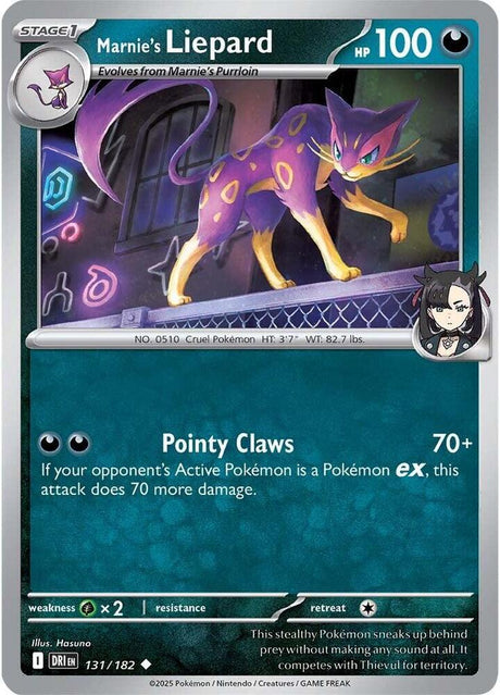 Marnie's Liepard 131/182 - Destined Rivals Pokémon TCG card