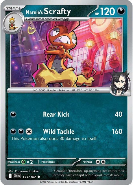 Marnie's Scrafty 133/182 - Destined Rivals Pokémon TCG card