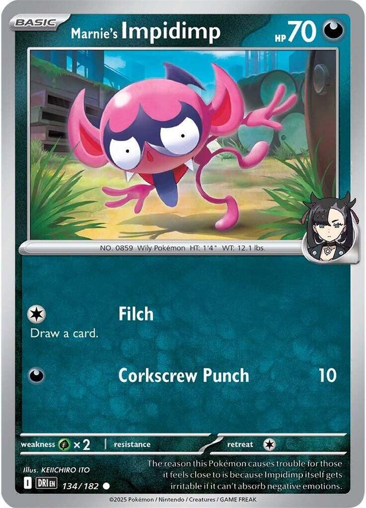 Marnie's Impidimp 134/182 - Destined Rivals Pokémon TCG card