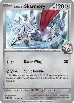 Steven's Skarmory 142/182 - Destined Rivals Pokémon TCG card