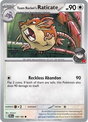 Team Rocket's Raticate 148/182 - Destined Rivals Pokémon TCG card