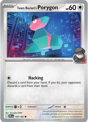 Team Rocket's Porygon 153/182 - Destined Rivals Pokémon TCG card