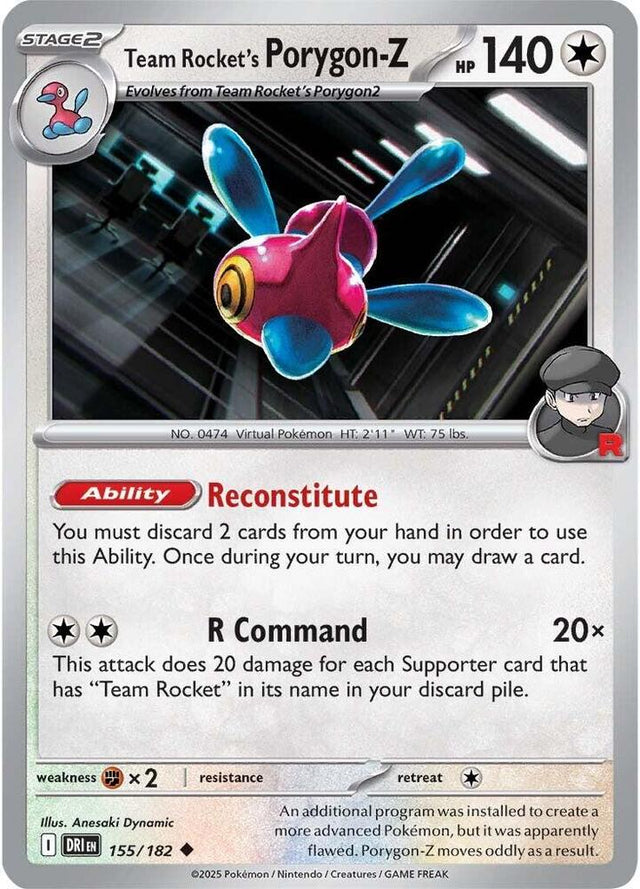 Team Rocket's Porygon-Z 155/182 - Destined Rivals Pokémon TCG card