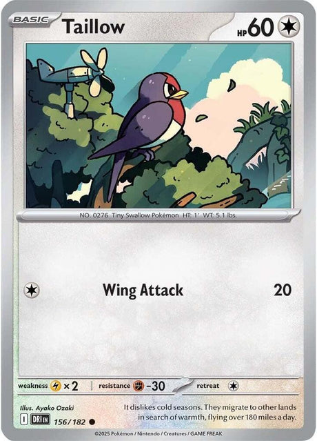 Taillow 156/182 - Destined Rivals Pokémon TCG card