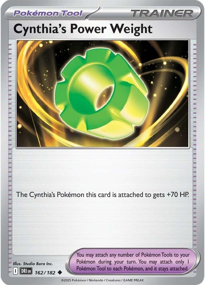 Cynthia's Power Weight 162/182 - Destined Rivals Pokémon TCG card