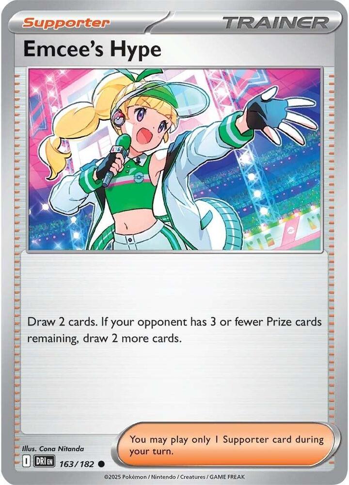 Emcee's Hype 163/182 - Destined Rivals Pokémon TCG card