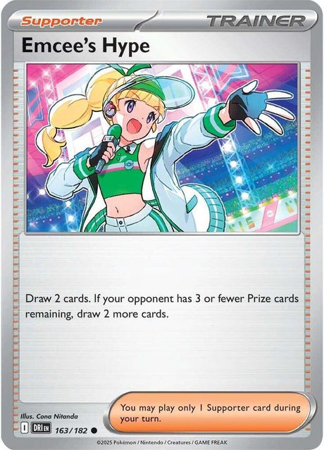 Emcee's Hype 163/182 - Destined Rivals Pokémon TCG card