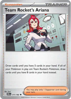 Team Rocket's Ariana 171/182 - Destined Rivals Pokémon TCG card