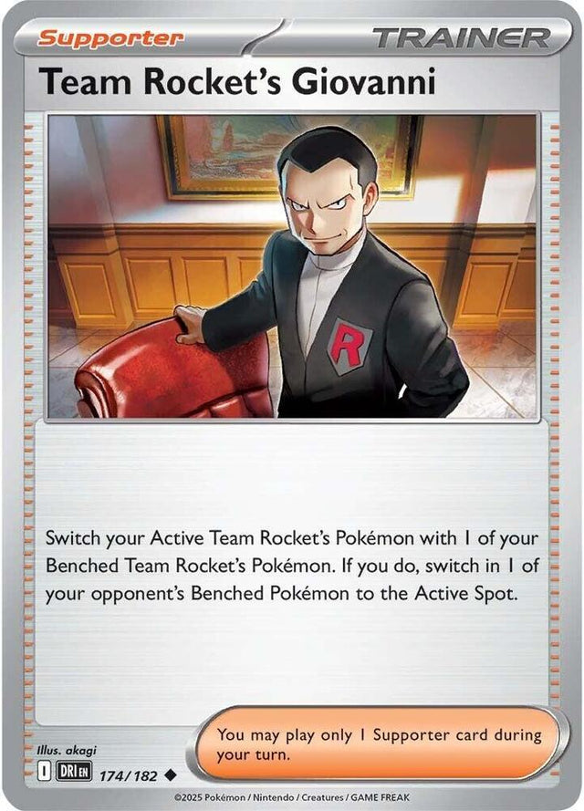 Team Rocket's Giovanni 174/182 - Destined Rivals Pokémon TCG card