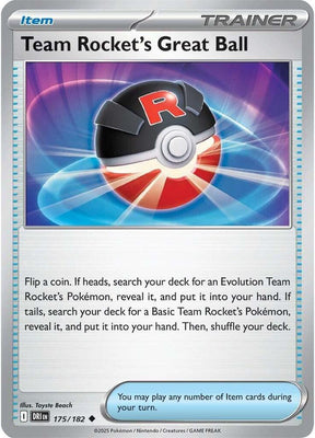 Team Rocket's Great Ball 175/182 - Destined Rivals Pokémon TCG card