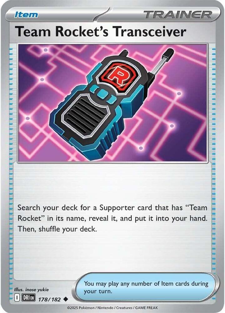 Team Rocket's Transceiver 178/182 - Destined Rivals Pokémon TCG card