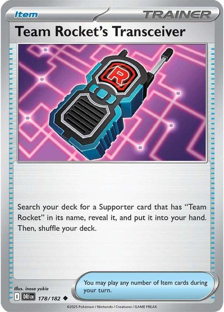 Team Rocket's Transceiver 178/182 - Destined Rivals Pokémon TCG card