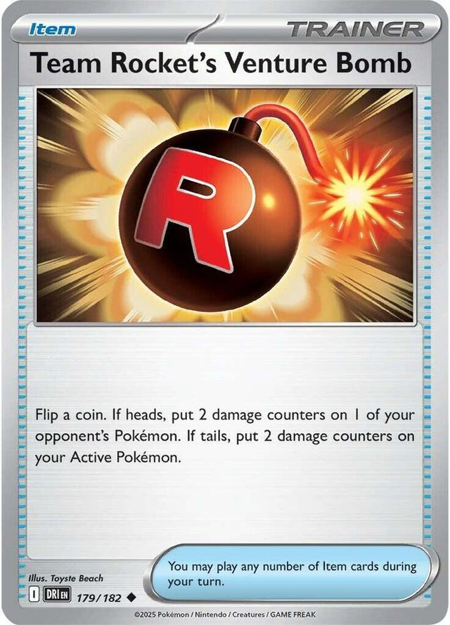 Team Rocket's Venture Bomb 179/182 - Destined Rivals Pokémon TCG card