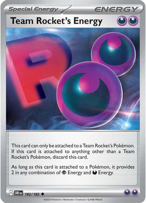 Team Rocket's Energy 182/182 - Destined Rivals Pokémon TCG card