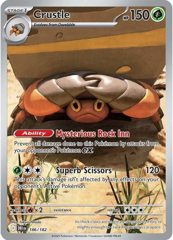 Crustle 186/182 - Destined Rivals Pokémon TCG card