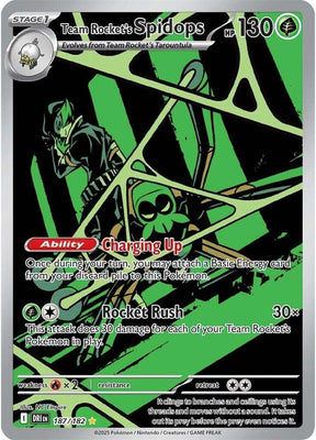 Team Rocket's Spidops 187/182 - Destined Rivals Pokémon TCG card