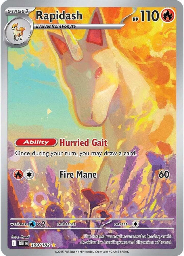 Rapidash 189/182 - Destined Rivals Pokémon TCG card