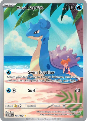 Misty's Lapras 194/182 - Destined Rivals Pokémon TCG card