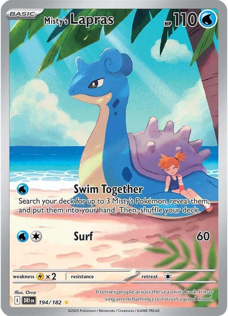 Misty's Lapras 194/182 - Destined Rivals Pokémon TCG card