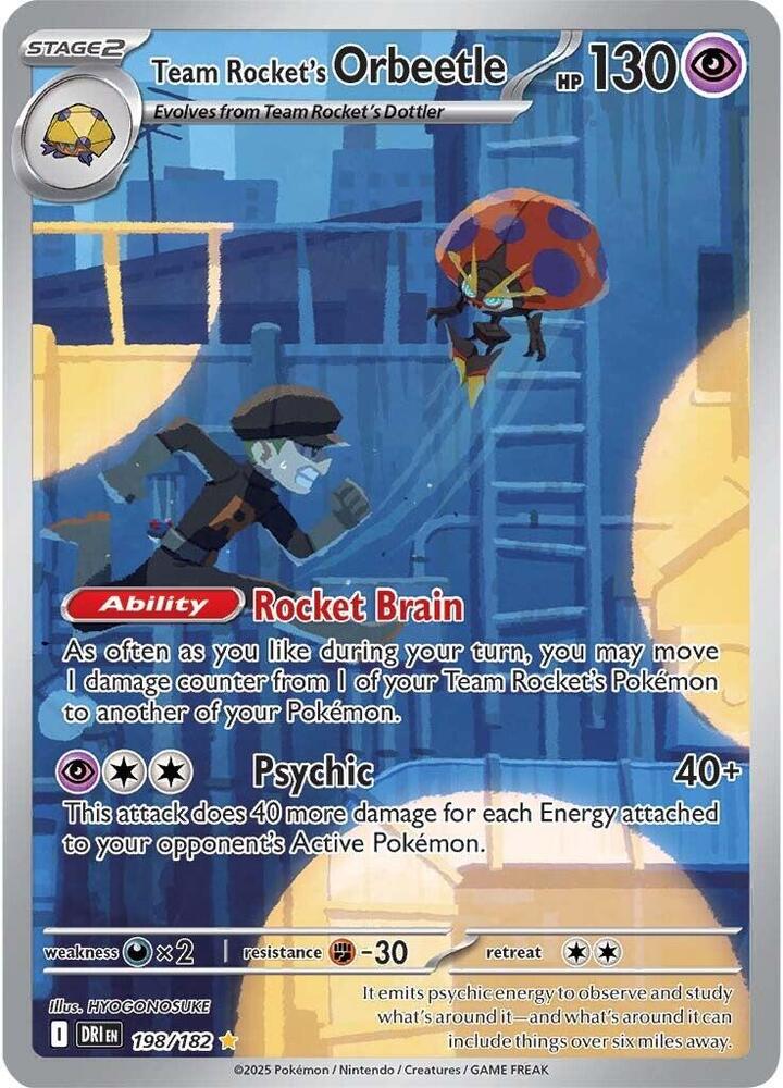 Team Rocket's Orbeetle 198/182 - Destined Rivals Pokémon TCG card