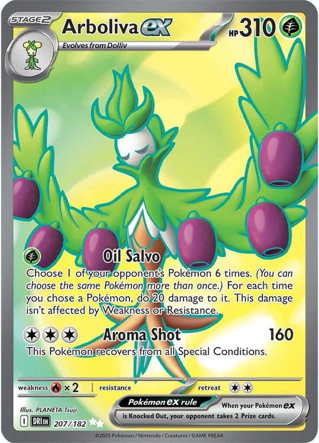 Arboliva ex 207/182 - Destined Rivals Pokémon TCG card