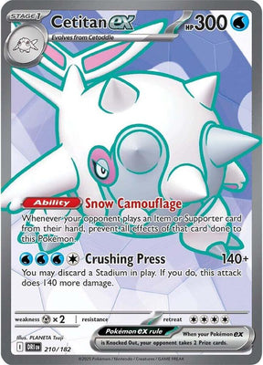 Cetitan ex 210/182 - Destined Rivals Pokémon TCG card