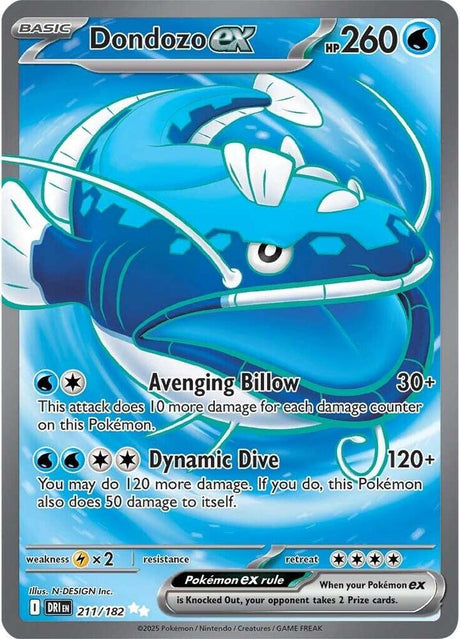 Dondozo ex 211/182 - Destined Rivals Pokémon TCG card