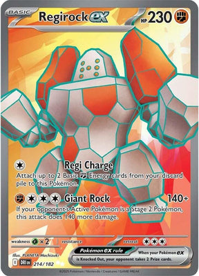 Regirock ex 214/182 - Destined Rivals Pokémon TCG card