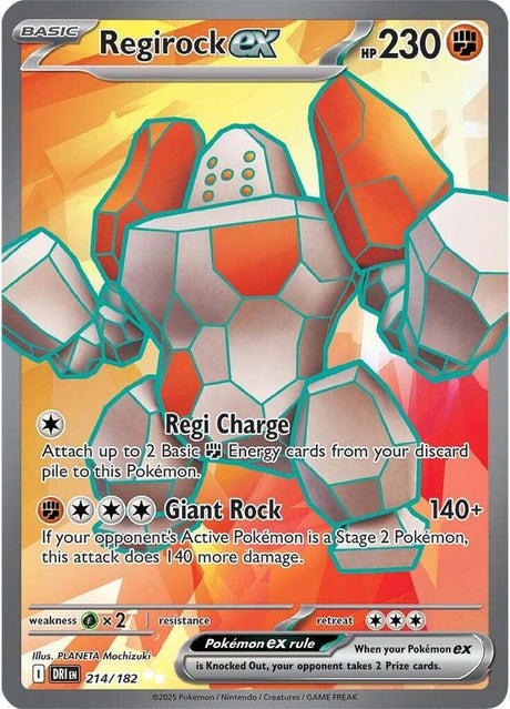 Regirock ex 214/182 - Destined Rivals Pokémon TCG card