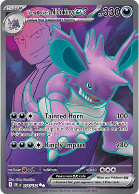 Team Rocket's Nidoking ex 216/182 - Destined Rivals Pokémon TCG card