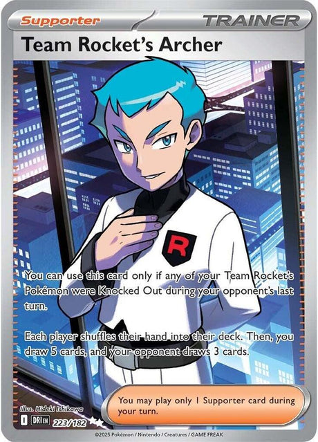 Team Rocket's Archer 223/182 - Destined Rivals Pokémon TCG card
