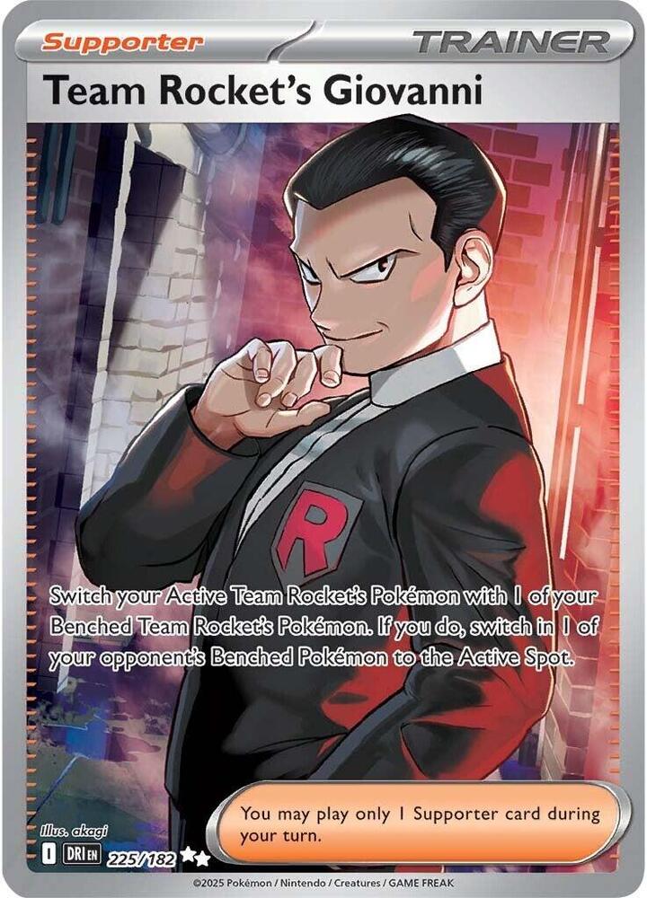 Team Rocket's Giovanni 225/182 - Destined Rivals Pokémon TCG card