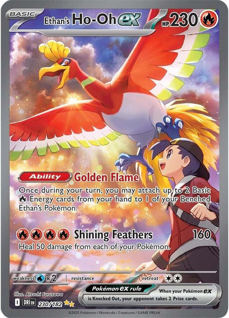 Ethan's Ho-Oh ex 230/182 - Destined Rivals Pokémon TCG card