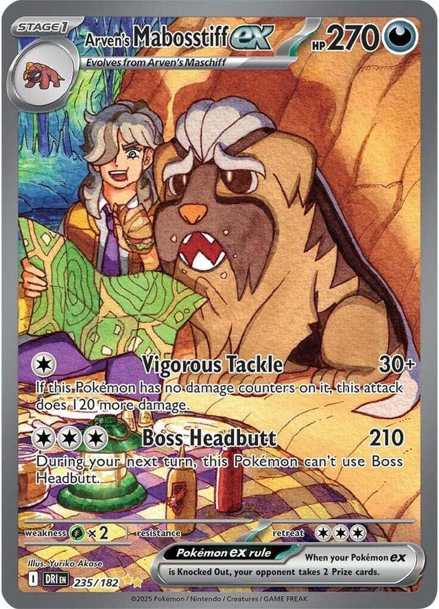Arven's Mabosstiff ex 235/182 - Destined Rivals Pokémon TCG card