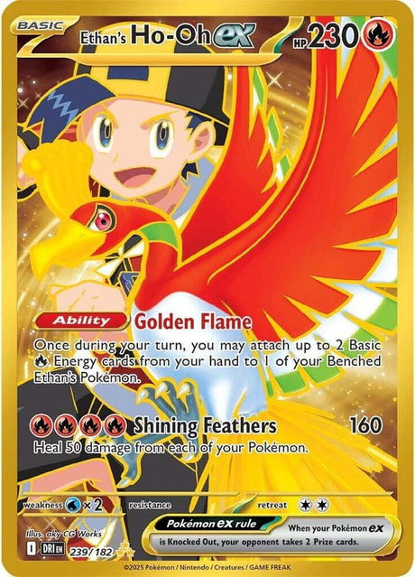 Ethan's Ho-Oh ex 239/182 - Destined Rivals Pokémon TCG card