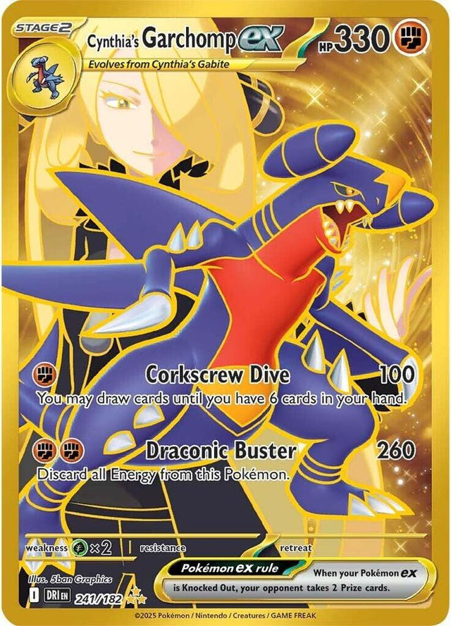 Cynthia's Garchomp ex 241/182 - Destined Rivals Pokémon TCG card