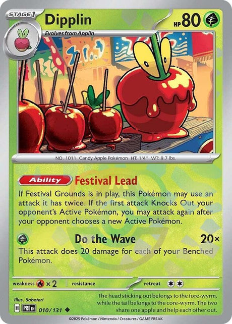 Dipplin 010/131 - Master Ball Reverse Holo - Pokemon TCG Prismatic Evolutions card