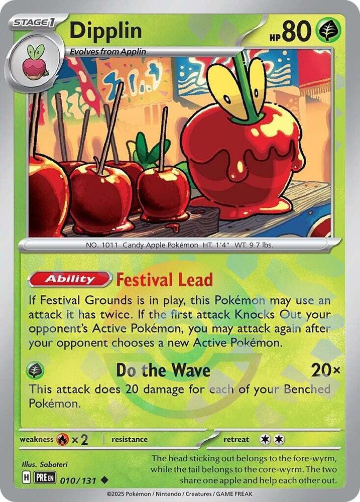 Dipplin 010/131 - Poké Ball Reverse Holo - Pokemon TCG Prismatic Evolutions card