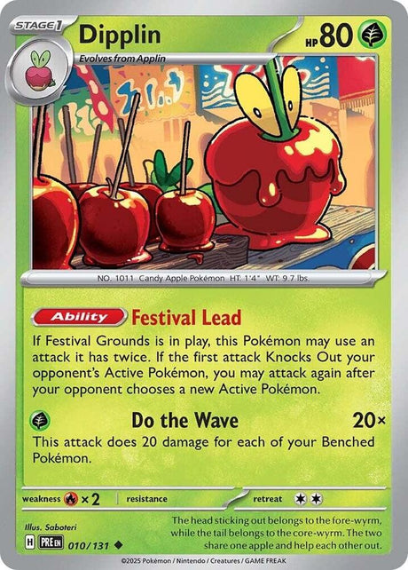 Dipplin 010/131 - Standard card artwork - Pokemon TCG Prismatic Evolutions card