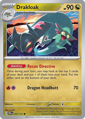 Drakloak 072/131 - Standard card artwork - Pokemon TCG Prismatic Evolutions card