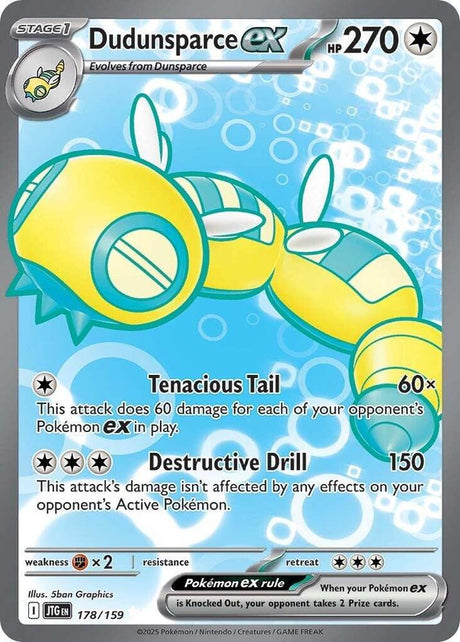 Dudunsparce ex 178/159 - Pokemon TCG Journey Together card