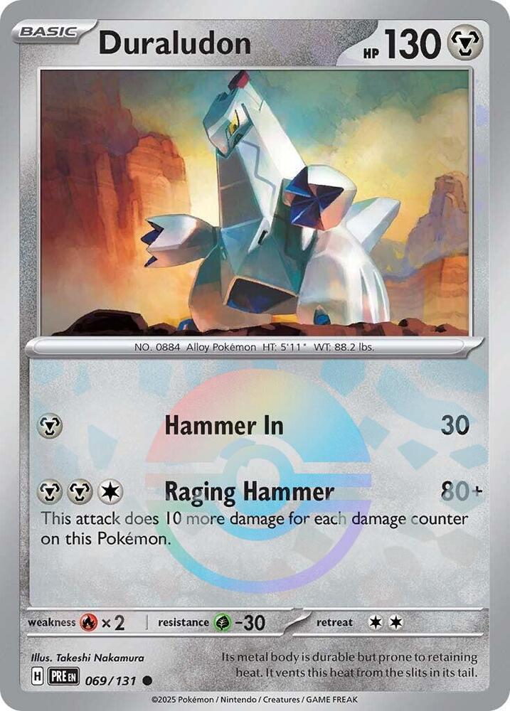 Duraludon 069/131 - Poké Ball Reverse Holo - Pokemon TCG Prismatic Evolutions card