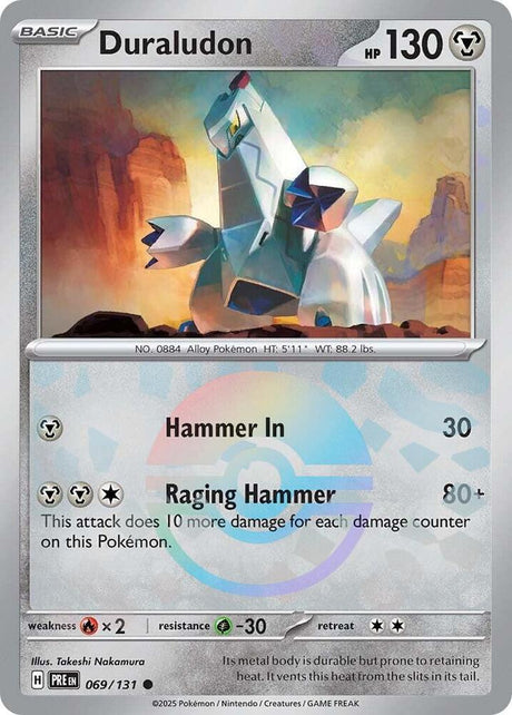 Duraludon 069/131 - Poké Ball Reverse Holo - Pokemon TCG Prismatic Evolutions card