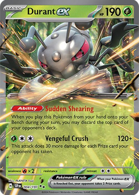 Durant ex 004/191 - Pokemon TCG Surging Sparks card