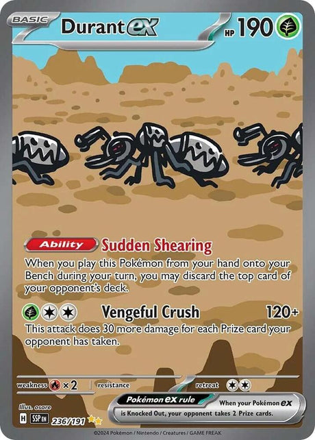 Durant ex 236/191 - Pokemon TCG Surging Sparks card