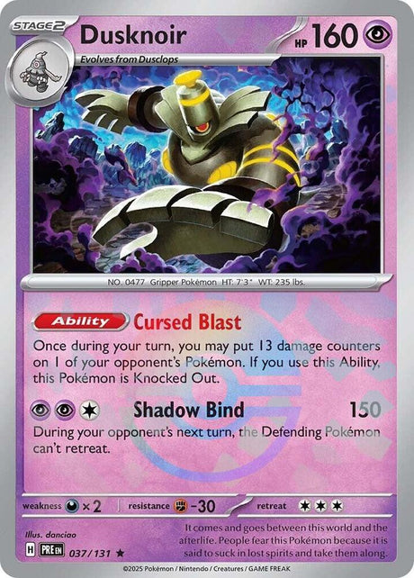 Dusknoir 037/131 - Poké Ball Reverse Holo - Pokemon TCG Prismatic Evolutions card