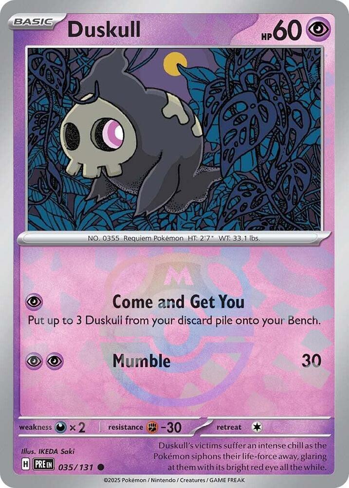 Duskull 035/131 - Master Ball Reverse Holo - Pokemon TCG Prismatic Evolutions card