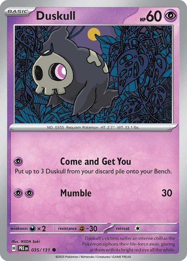 Duskull 035/131 - Standard card artwork - Pokemon TCG Prismatic Evolutions card