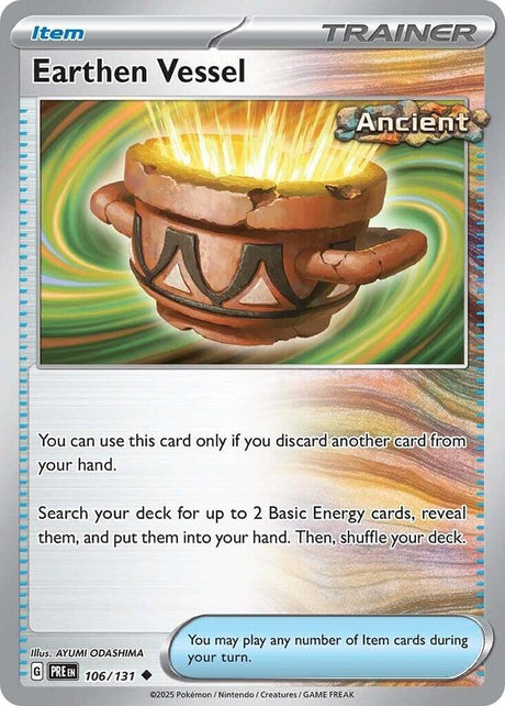Earthen Vessel 106/131 - Standard card artwork - Pokemon TCG Prismatic Evolutions card