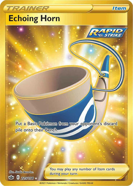 Echoing Horn (Secret) 225 - Pokemon TCG Chilling Reign card
